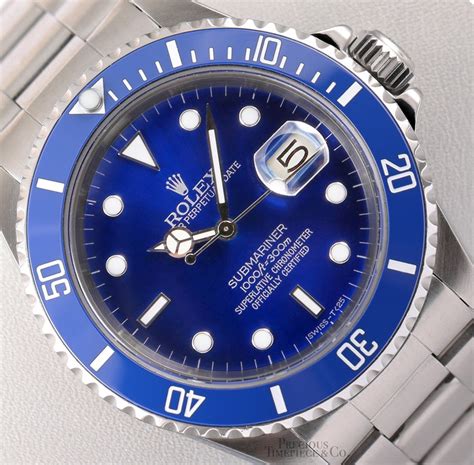 blue face submariner Rolex used